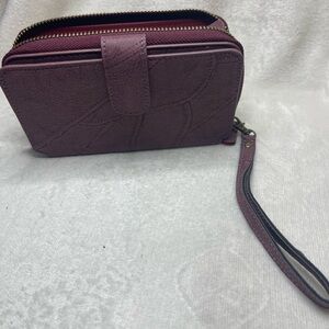 Elegant Purple Wristlet Clutch
